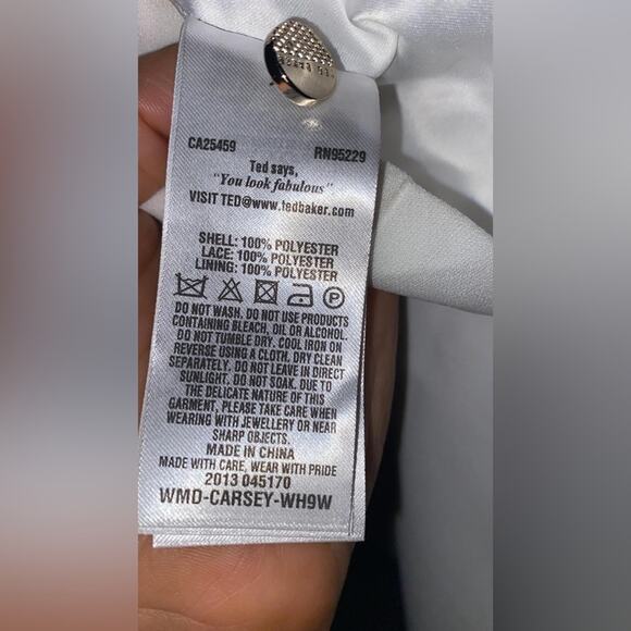 Ted Baker CARSEY Ivory Tunic Dress - Picture 15 of 16